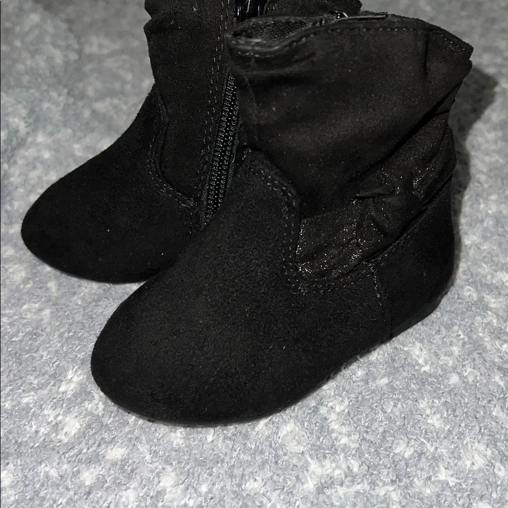Black Suede Baby Boots size 3 Toddler